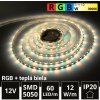 LEDprodukt 5m LED pásik 60LED/m SMD5050 12W/m IP20 RGB-WW (RGB+teplá biela) 12V