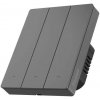 SONOFF SwitchMan Inteligentný Nástenný Vypínač M5 Matter, 3-tlačidlo, 80 mm (EU typ), Tmavosivý - SONOFF-M5-3C-80M-2175