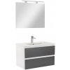 Vario Forte 80 kompletný kúpeľňový nábytok bielo-antracitový