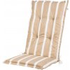 Livarno home Podložka na kreslo s vysokým operadlom Valencia/Miami (pruhy/béžová) (100387521)