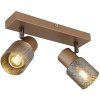 GLOBO 54314-2 SATELLA stropné bodové svietidlo/spot 2xE14 kávová, dymová