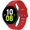eses Silikónový remienok dierkovaný so vzorom pre Samsung Galaxy Watch 4, 5, 6, 7 - Červený, 20 mm