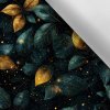 Takoy Látka s potlačou nepremokavý polyester TD / NS lístie zlaté so zeleným-NS-16878