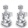 For Silver Vintage puzetové náušnice Gitara - Striebro 925