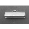 Koncovka na stužku plochá 6x20 mm - platinová farba - 1 ks (bez obsahu niklu a olova)