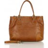 MARCO MAZZINI Klasická kožená kabelka do ruky | camel 419a