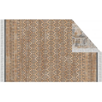 Kondela Obojstranný koberec, vzor/hnedá, 180x270, MADALA