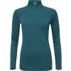 Smartwool Dámske termo tričko CLASSIC A S MERINO BL 1 4 ZIP tmavo zelená