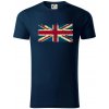 Britská vlajka stará - Tričko z organickej bavlny - XL ( Tmavomodrá (veľmi tmavá - skoro čierna) )