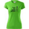Eat sleep play - šach - Dámske Fantasy športové (dresovina) - S ( Apple Green )
