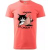 Mačka urobím čo chcem - Klasické pánske tričko vyššej gramáže - L ( Korálová )