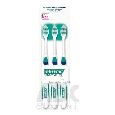 ELMEX SENSITIVE ZUBNÁ KEFKA 3-PACK Extra Soft (veľmi mäkká) 1x3 ks