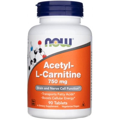 Now Foods Acetyl-L-karnitín 750 mg 90 tabliet