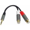 PremiumCord kábel HQ Jack 3.5mm Male - 2x CINCH Female 15cm