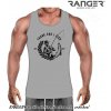 Pánske tielko RANGER® - motív Rybárčenie 10 XL Svetlošedá