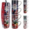 Hrnček vianočný 265 ml sada 4 ks porcelán mix