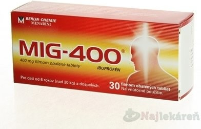 MIG 400 tbl.flm.30 x 400 mg od 2,59 € - Heureka.sk