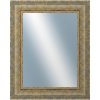 DANTIK - Zrkadlo v rámu, rozmer s rámom 40x50 cm z lišty ZVRATNÁ bielozlatá plast (3067)