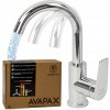 Stojanková kuchynská batéria Avapax TRIXAN strieborná