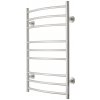 Kúpeľňový radiátor Eldo 9, 530 × 860 mm, 100 W, oblý, elektrický, nerez, ELDO9-T