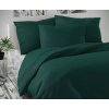 Kvalitex Saténové obliečky LUXURY COLLECTION tmavo zelené 140x220, 70x90 cm