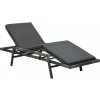 Záhradné ležadlo sivá / antracit Dekorhome