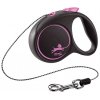 Vodítko Flexi Black Design XS lanko 3m/8kg ružová