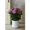 eshop-kvetinace.sk Umelá hortenzia HYDRANGEA v bielom kvetináči, výška 78 cm, ružová
