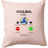 Volejbal volá - Vankúš 50x50 - 50x50 - Vrátane výplne ( Svetloružová )
