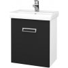 Dreja Kúpeľňová skriňa DOOR SZD 55 - N01 Biela lesk / Úchytka T03 / L03 Antracit vysoký lesk / Levé