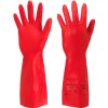 Chemické rukavice ANSELL SOLVEX Premium (červené), nitril, 0.425 mm, dĺžka 38 cm, 100% testované na tesnosť Špičková ochrana proti chemikáliám s velúrovou úpravou vnútri.