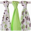 XKKO BMB Bambusová plienka Spirals&Bubbles 70x70 - Lime MIX (3ks)