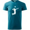 Volejbal náprah muž - Klasické pánske tričko vyššej gramáže - XL ( Tmavý tyrkys )