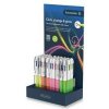 Guľôčkové pero SCHNEIDER Take 4 Neon - stojan 36 ks, mix farieb