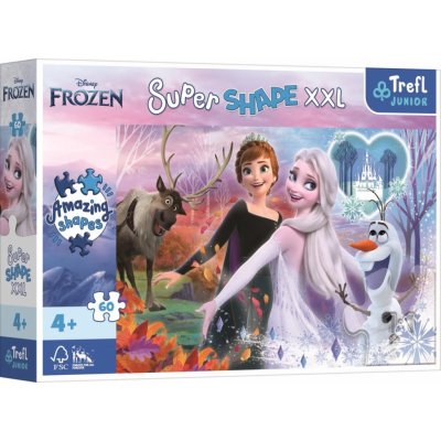 TREFL Puzzle Super Shape XXL Ľadové kráľovstvo 2: Tancujúce sestry 60 dielikov