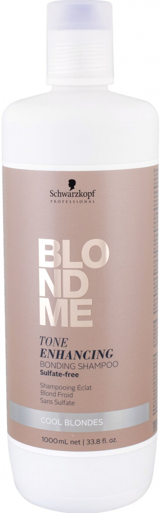Schwarzkopf Blondme bezsulfátový šampón pre studené odtiene blond Tone Enhancing Bonding Shampoo 1000 ml