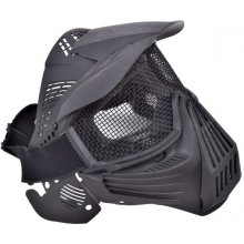 Maska Wosport Airsoft so sieťkou čierna
