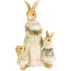 Dekorácia králičia mamka s malými králikmi - 13*10*21 cm - Clayre & Eef
