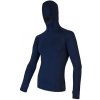 SENSOR MERINO DF pánske tričko dl.rukáv s kapucňou deep blue Veľkosť: L