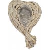 Obal srdce prútie biele 28cm