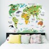 Ambiance Nástenná detská samolepka World Map, 73 × 95 cm