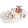 Llorens 63576 NEW BORN DIEVČATKO- realistická bábika bábätko s celovinylovým telom- 35 c