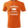 Oranžové tričko Legendy sa rodia v decembri - darček k 70 tím narodeninám pre mužov S