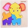 JOKO Montessori Senzorické Drevené 3D Puzzle Slon