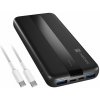 Power banka Natec TREVI SLIM Q V2 10000mAh, 2X USB-A 18W, 1X USB-C 20W, USB-C - USB0-C kabel, černá NPB-2294