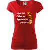 Dámske tričko Vyzerám cítim 60 (Tričko k narodeninám k 60 tke)