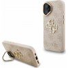 Guess PU 4G Metal Logo Stand Camera Frame pro iPhone 16 Pink
