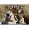 Pozorpes.sk, výstražná tabuľka (Stredoázijský ovčiak)
