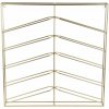 PT LIVING Nástenný kovový regál na víno v zlatej farbe počet fliaš 10 67x66x7,5 cm Cuadro