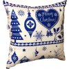 Didatex Vianočný vankúš X-Mas Modrý 40x40 cm